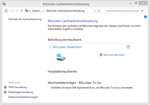 BitLocker Systemeinsteuerung