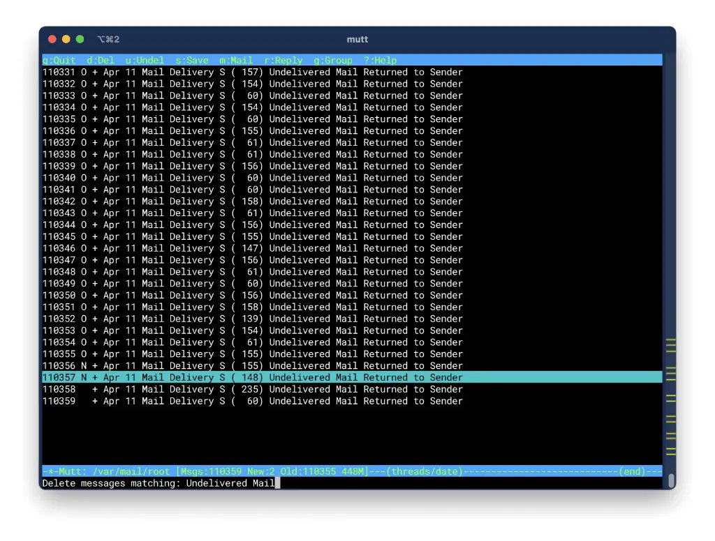 Zuviele Mail im System